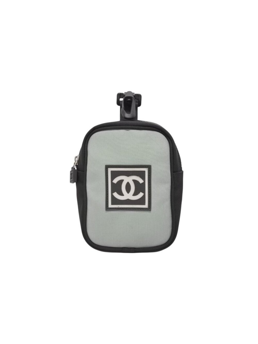 Chanel Pouch Sports Line CC Logo Black Green Nylon Patch